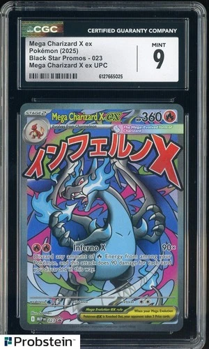 2025 Pokemon PFL EN Ultra Rare #023 Mega Charizard X ex CGC 9 MINT