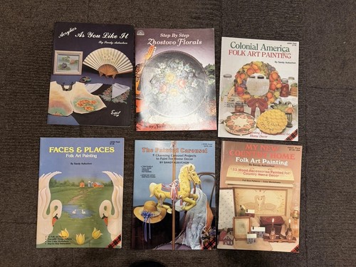 Sandy Aubuchon Folk Art Painting Lot Of 6 Books 1980β1994