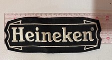Vintage Heineken Patch Black & White 9 -1/4" x 3- 1/2" Beer Logo Badge NEW