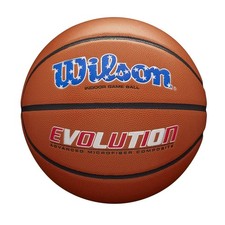 WILSON Evolution Indoor Game Basketball - USA, Size 7 - 29.5", Red/White/Blue