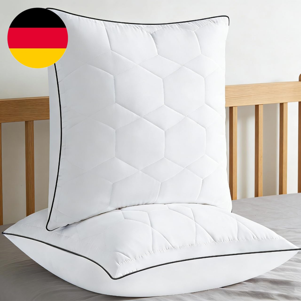 Kopfkissen 80X80 2Er Set, Kissen Mit ReißVerschluss & HöHenverstellbar, Seiten-,-image
