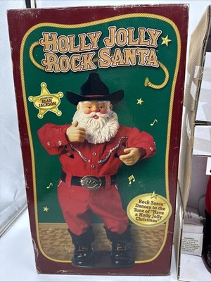 Holly Jolly Rock 62000 10 in Singing Hip-Swingin' Santa Cowboy