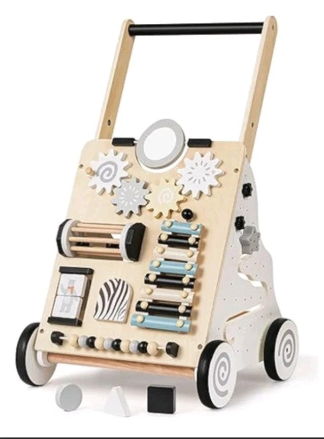 VOpitos Wooden Baby Walkers, Adjustable Height