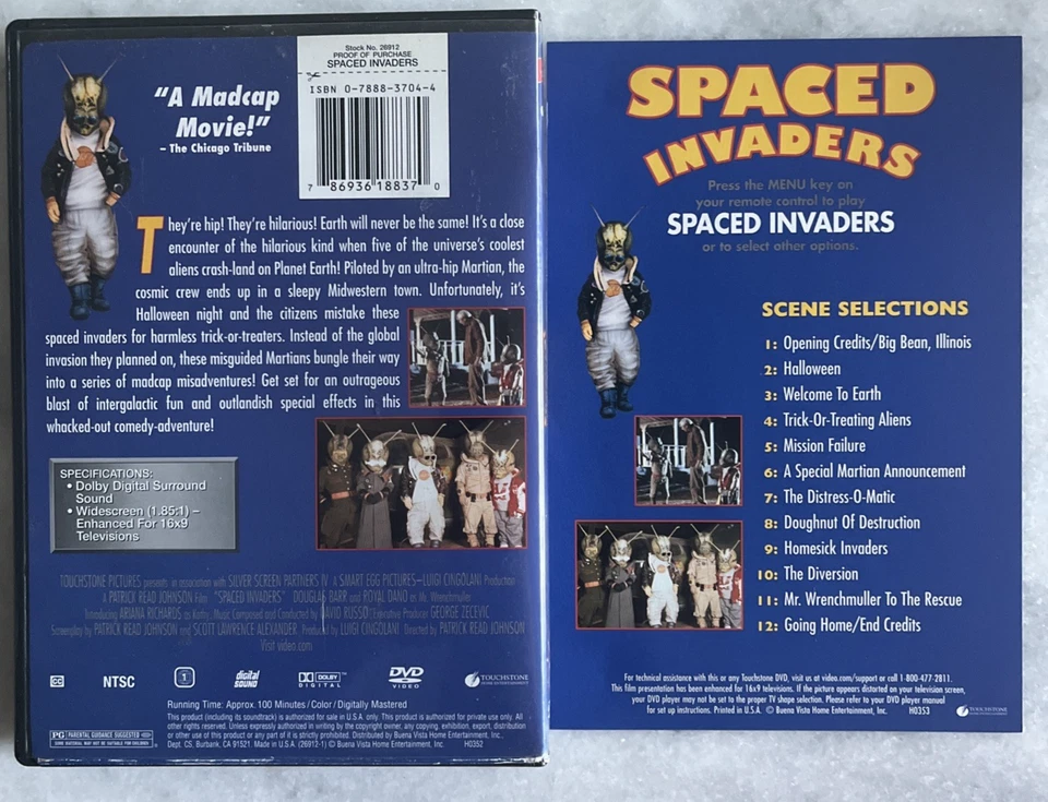 Spaced Invaders (DVD, 1990) Royal Dano, Douglas Barr, Cult Classic, Rare, OOP - Image 2 of 3