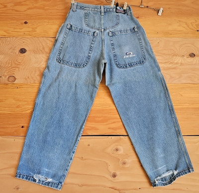Vtg Interstate Freestyle Clothing Denim Jeans Blue 32 Meas 32x31 Y2K Baggy JNCO