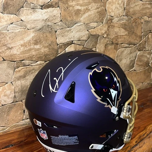 Ray Lewis Signed Speed Flex Custom Painted Full Size Baltimore Ravens Helmet