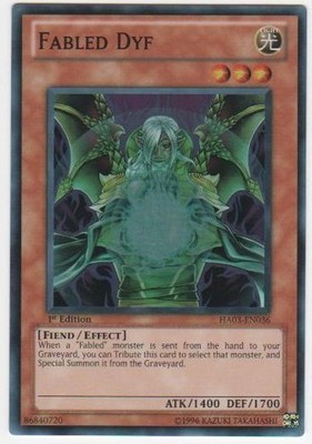 Fabled Dyf - HA03-EN036 - Super Rare - Unlimited Edition - Damaged