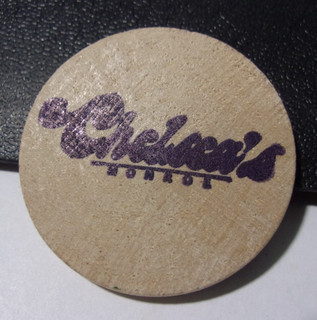 CHELSEA'S MANOR NCV "ONE FREE HAPPY HOUR DRINK" Wooden Nickel