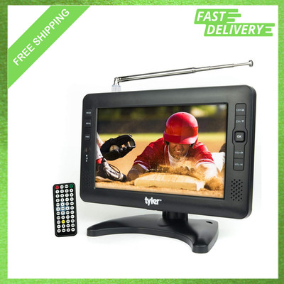 9 Inch Portable LCD TV Monitor Rechargeable Battery Wireless HD USB SD Car Kids