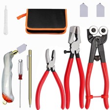 Puwany Glass Cutting Tool Set,Wheeled Tile Nippers Breaking Pliers Glass Runn...