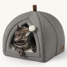 Cat Beds for Indoor - 2 in 1 Cat Cave House Tent for Kittens 16 inc Small Dog