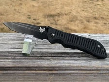 Benchmade 912 Black D2 Steel Tanto Plain Edge Knife, Nitrous Stryker,  USA