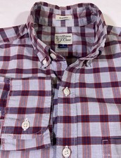 J. Crew Mens Long Sleeve Button Down Shirt SIZE S SMALL Classic Fit Casual Plaid