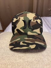 Hurley Camo Laguna Icon Flexfit Trucker Hat Men s Size Small Medium New Hat