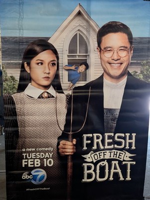 2015 ABC Fresh Off the Boat premiere promo poster 68x48 bus shelter RARE