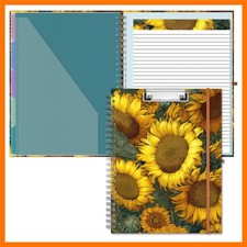 Clipboard Folio with Refillable Lined Notepad, 8.5 x 11 Folders with Storage ...