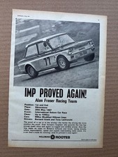 HILLMAN IMP RACING CAR MEMORABILIA Original motoring press advert from 1967 - th