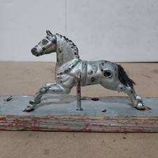 ORIGINAL EARLY CAST IRON TOY HORSE RACE GAME