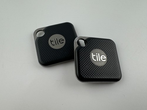 [2-PACK] TILE PRO REPLACEABLE BATTERY BLUETOOTH TRACKER FINDER [EC-15001] BLACK
