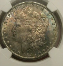 1898 O Morgan silver dollar - NGC MS 62, Fully toned both sides, 3869