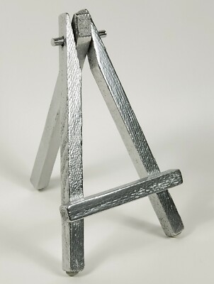 5'' Wood Mini Easels Bright Chrome w/Rubber feet for Art ATC's Parties Cards +