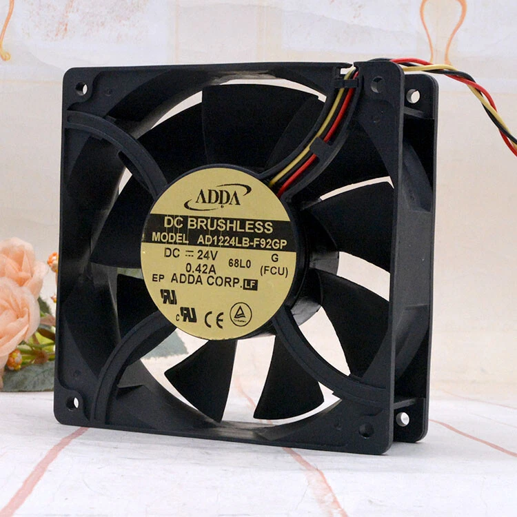 1 pcs ADDA AD1224LB-F92GP 12038 24V0.42A high speed high wind volume coolingfan - Image 2 of 4