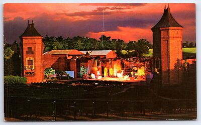Kansas City Missouri~Swope Park Starlight Theater @ Night~Bonfire~1960s PC