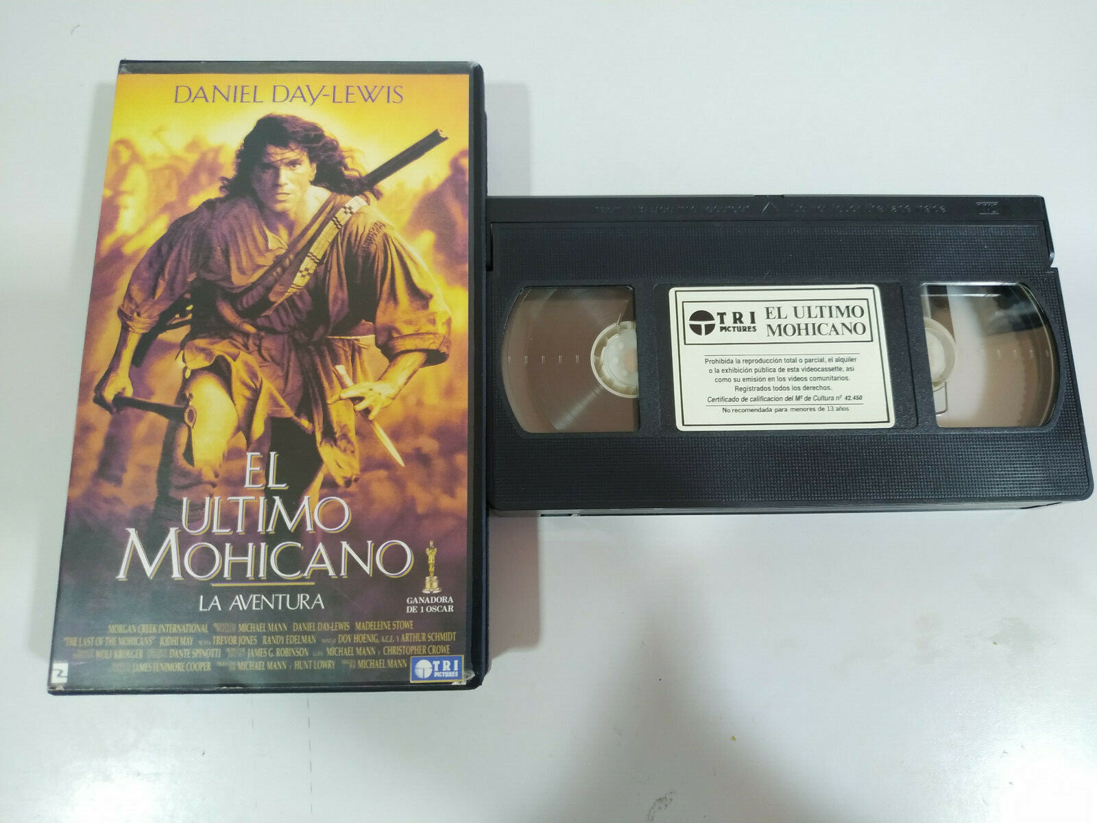 The Last Mohican Daniel Day-Lewis - VHS Tape Spanish - 3T