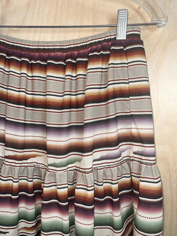 Maxi Falda Double D Ranch Santa Rita Para Mujer XS Niveles Serape Rayas Boho Western Foto 4 de 4