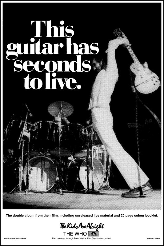 The Who - This guitar has seconds to live Poster - 12"x18"
