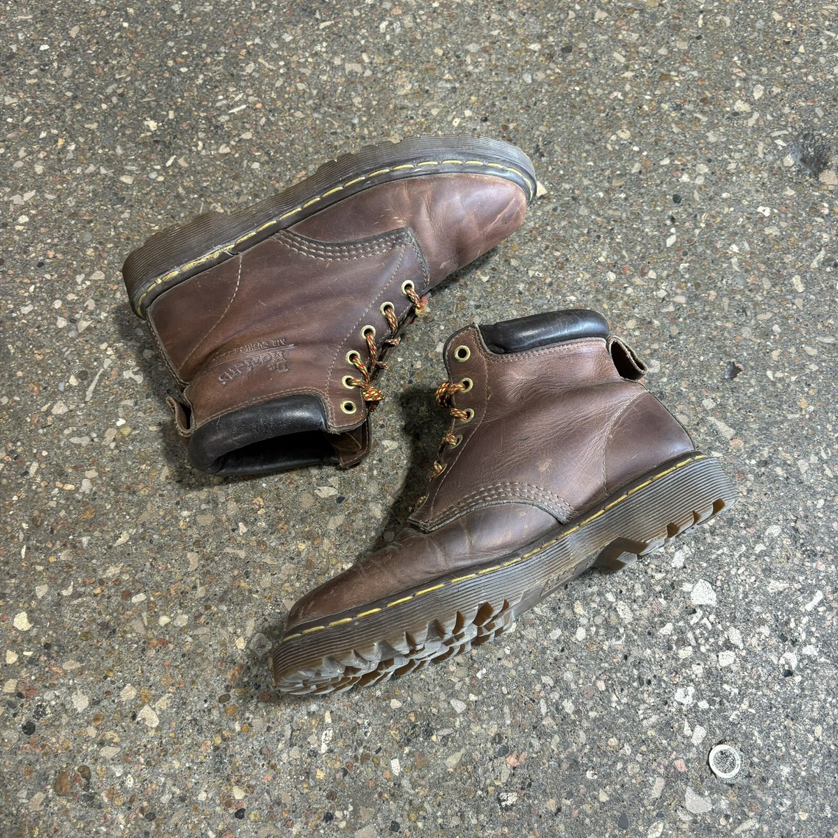 Vintage Dr Martens 939 Boots 6 Eye Brown Leather Size 6UK Made In