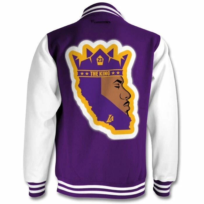 Lebron James LA Lakers Jacket 23 The king varsity bomber jacket XS to 2XL