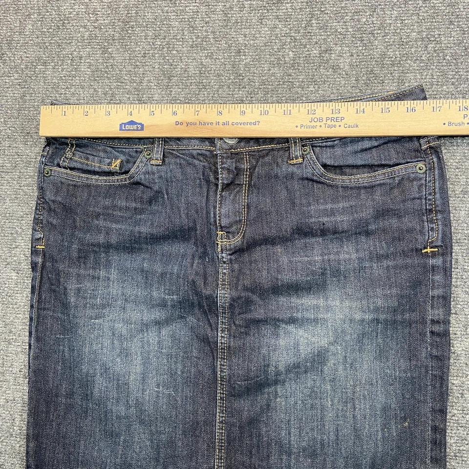 Falda vaquera Converse One Star para mujer 10 azul jean lavado medio abertura cinco bolsillos Foto 4 de 4