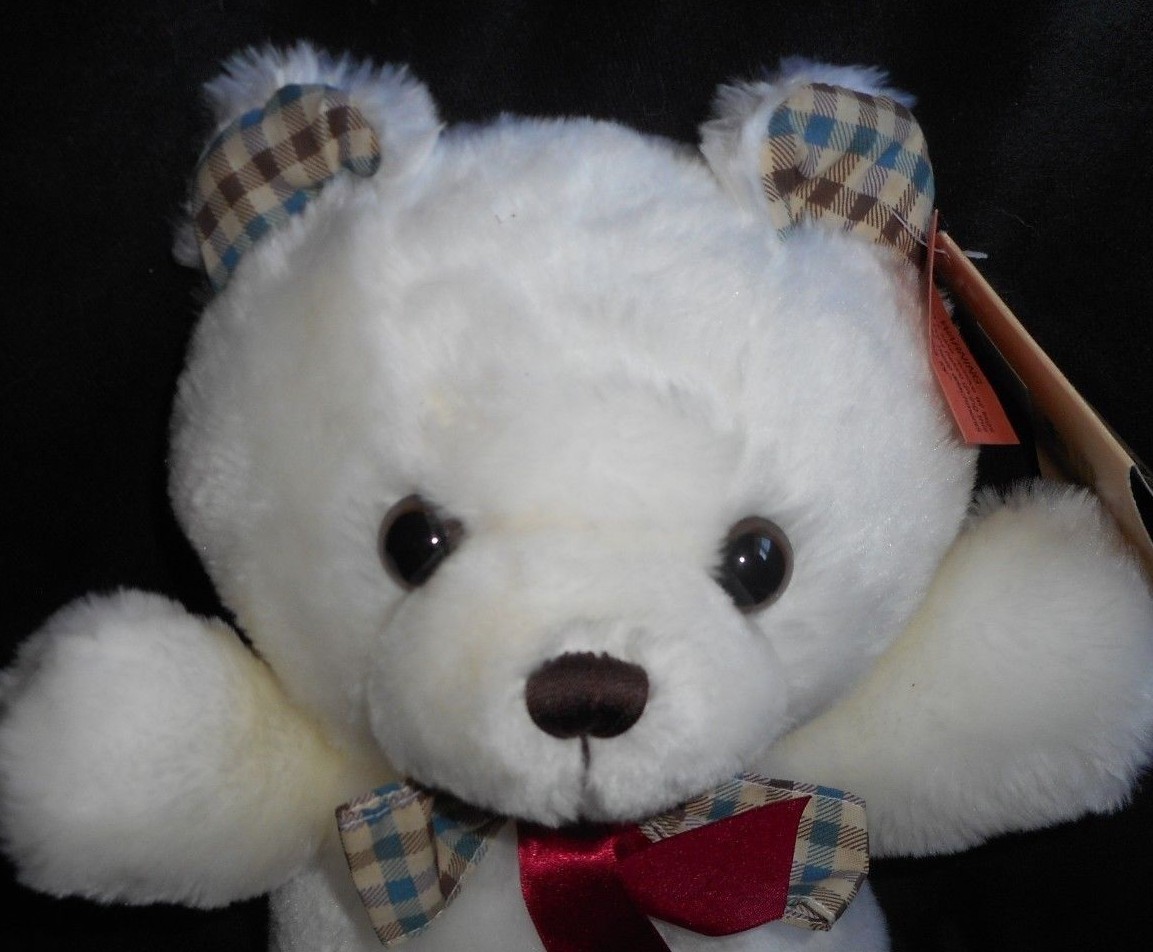 VINTAGE CUDDLE WIT BABY WHITE ALDI TEDDY BEAR STUFFED ANIMAL PLUSH TOY