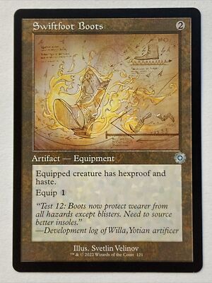 MTG Swiftfoot Boots *SCHEMATIC* The Brothers' War Retro Artifacts