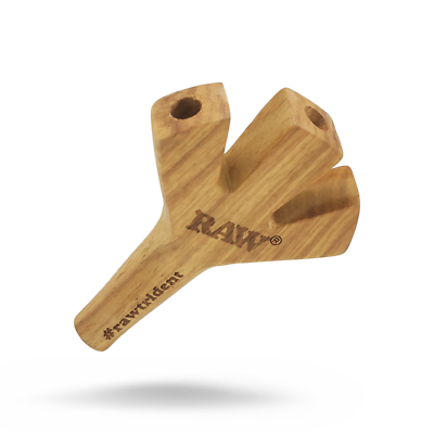 RAW Trident Wooden - 1 HOLDER - Cigarette Triple Holder Smoke Three 3 At  Once