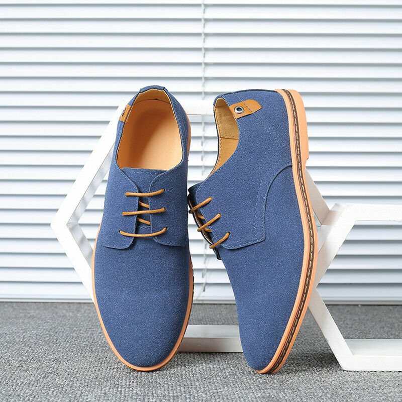 Men's Suede Oxford Casual Shoes - European Style Leather Shoes, Multiple Sizes Available