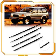 4x Fits Toyota Land Cruiser 1991-1997 Weatherstrip Door Window Molding Seal Belt