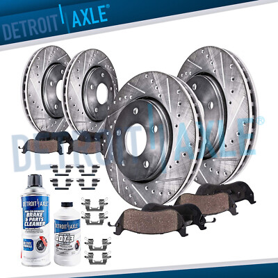 Front Rear Drilled Disc Rotor Brake Pad for Infiniti QX60 JX35 Murano Pathfinder