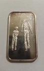 Boy/Cowboy Southwestern Group Investors 1oz. Silver Bar Rare Vintage .999 Silver
