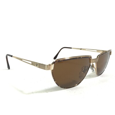Vintage Vogue Sunglasses VO3040 296 Brown Gold Round with  display picture 3