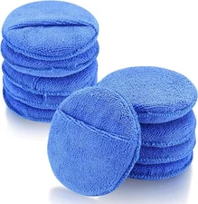 10 Pcs Microfiber Wax Foam Applicators Pads Buffing Detail Polishing Foam Pads