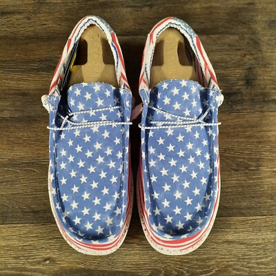 Hey Dude Wally Stars N\' Stripes Spangled USA Patriotic Shoes Men\'s Size 10 NIB Hey Dude | Shoes | Hey Dude Wally Stars N Stripes Spangled  main image 4