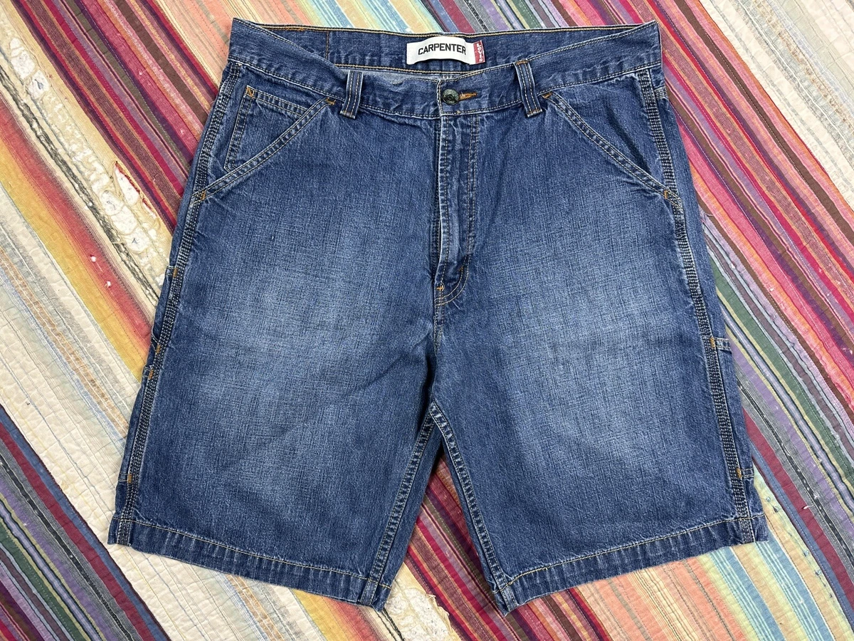 Levis Carpenter Shorts Size 36 Medium Denim Wash 100 Cotton 10