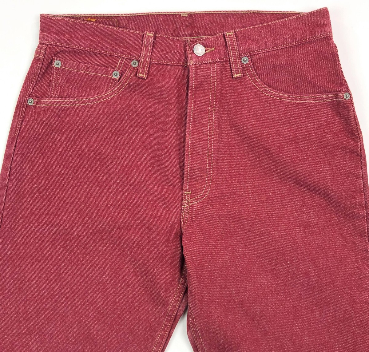 Levis 501 For Women 32x32 Red Jeans Vintage Button Fly Levis 501 For Women 32x32 Red Jeans Vintage Button Fly