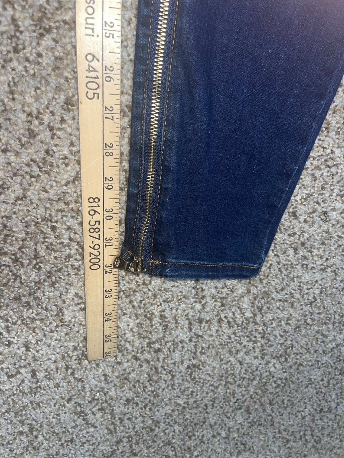 La La Anthony Women's Power Zip High Rise Skinny Jeans Blue Size 22 (36x32) - View 13