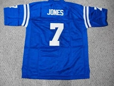 BERT JONES Unsigned Custom Baltimore Blue Sewn New Football Jersey S-3XL