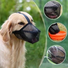 Anti-Bite Dog Mesh Mouth Mask Breathable Dog Mouth Cover Adjustable Pet Muzzle