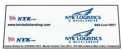 Custom Sticker - Container NYK 40ft (blue letters)
