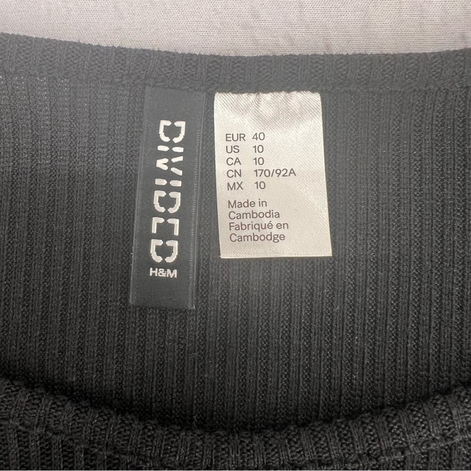 H&M Ribbed Cotton Dress Size 10 thumbnail 8